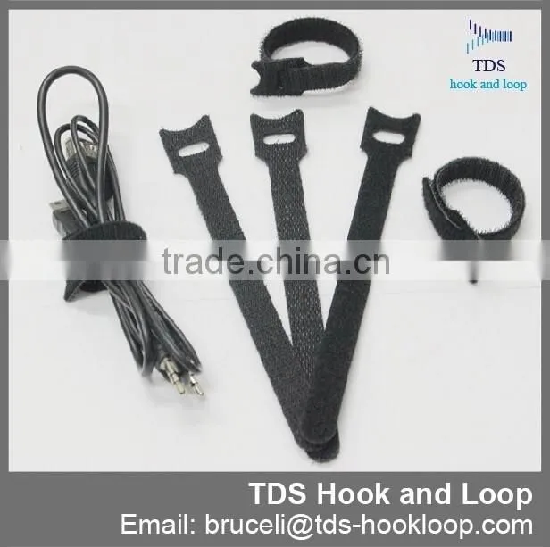 Reusable custom logo hook and loop flexible cable ties