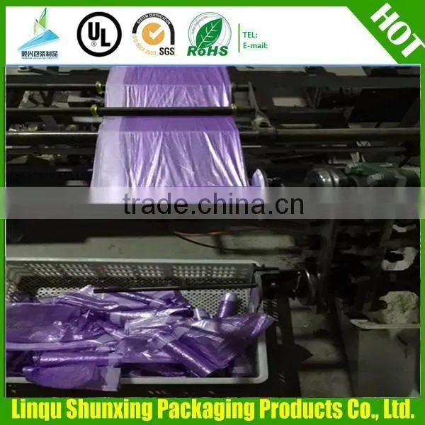 Drawstring Garbage Bags / white trash bag with string tie / 30mic trash bag