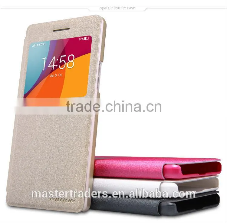 Original NILLKIN Sparkle Series Wallet Flip PU Leather Case With PC Back Cover For OPPO R1C For OPPO R1X MT-3356