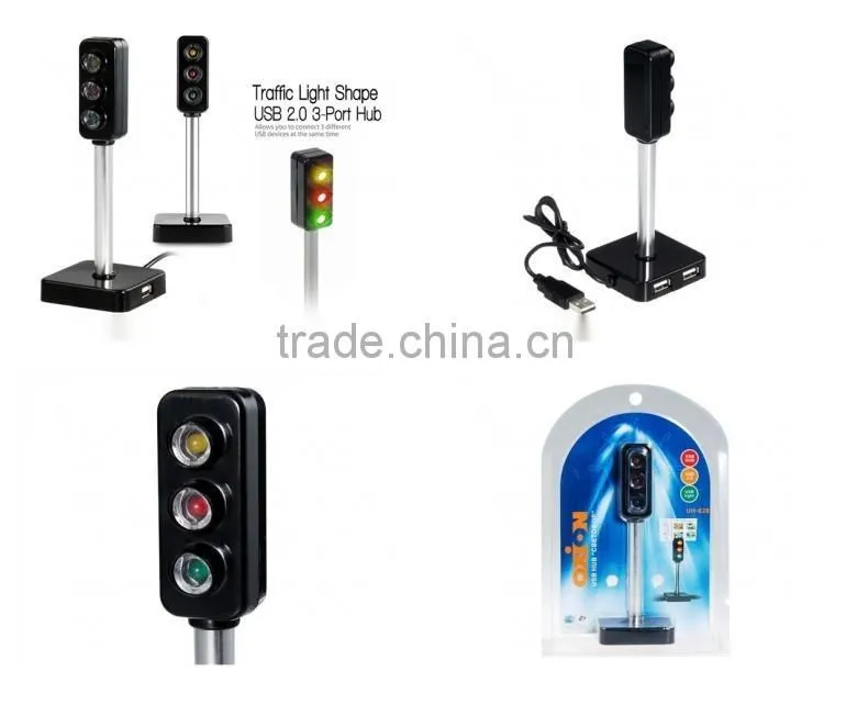 Traffic Light Shaped 3-port USB 2 0 HUB