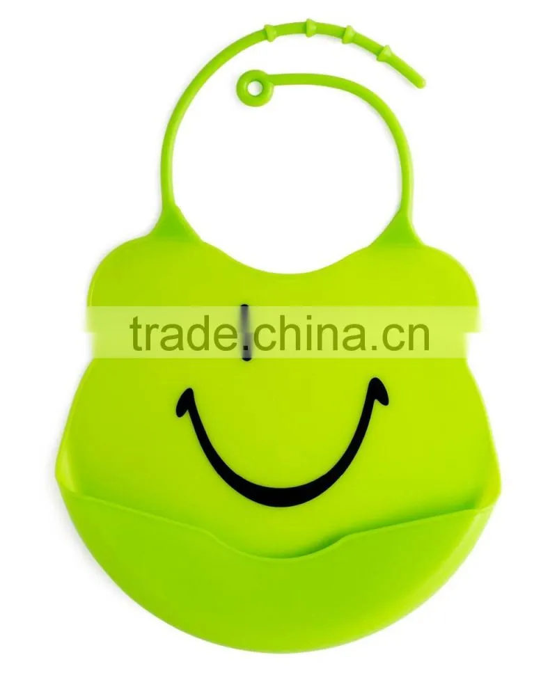 Waterproof Silicone Baby Bibs with Easily Rinse Clean & Air Dries Fast