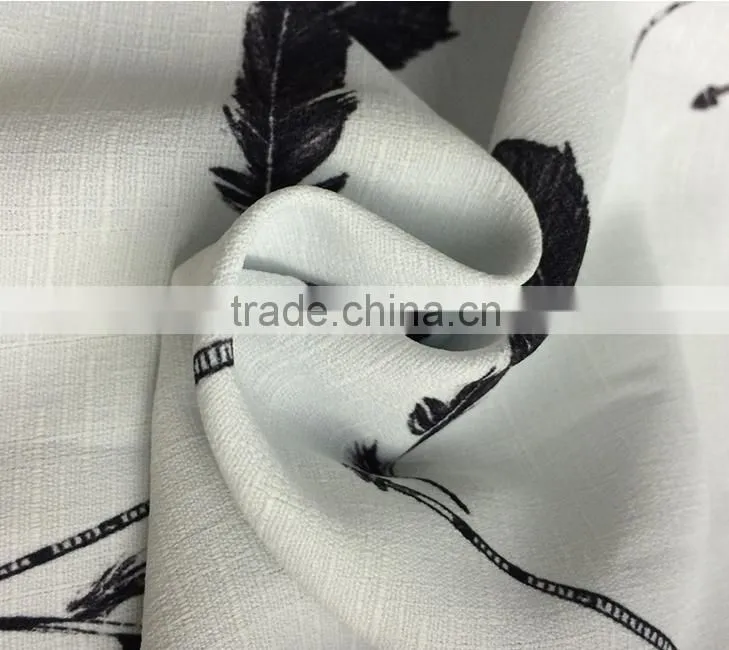 Polyester printed fabrics for woman shirt