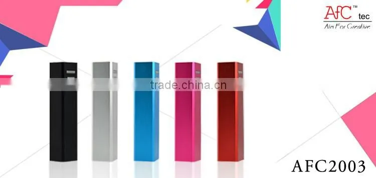 colorful metal 2200mah smartphone portable power bank for promotional