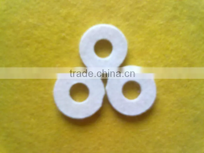 Natural white wool felt gaskets