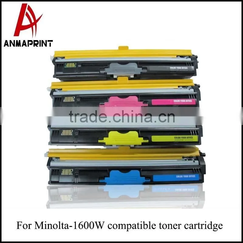 Anmaprint wholesale 1600w toner cartridge for MINOLTA Magicolour 1600W compatible toner cartridge