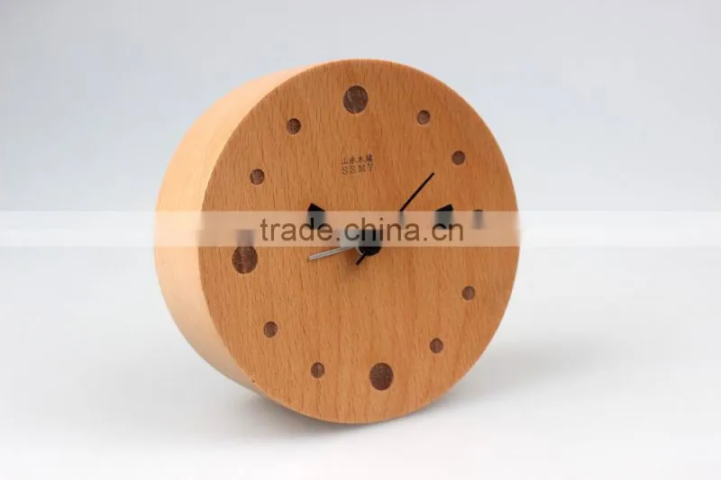 Shanshui wooden desktop clock with alarm function, DRZ005