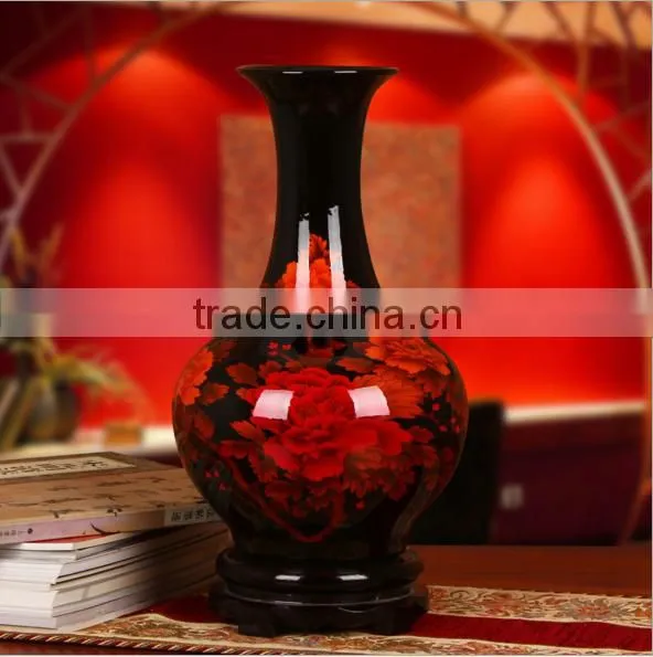 Crystal Glaze Black Bottle Vase Of Jingdezhen Ceramics ZSJY 114-1