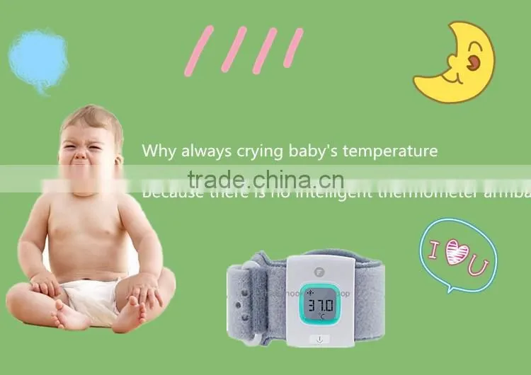 2016 Smart kid armband of digital thermometer for children with smartphone app