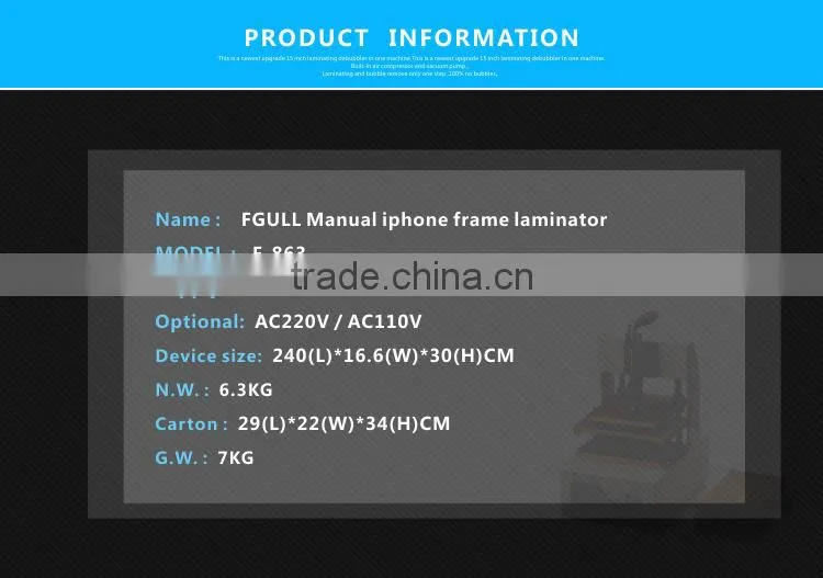 Shipping from UK,no Tax!Middle Bezel Frame Laminating Machine For iPhone 4 4S 5 5S LCD Screen