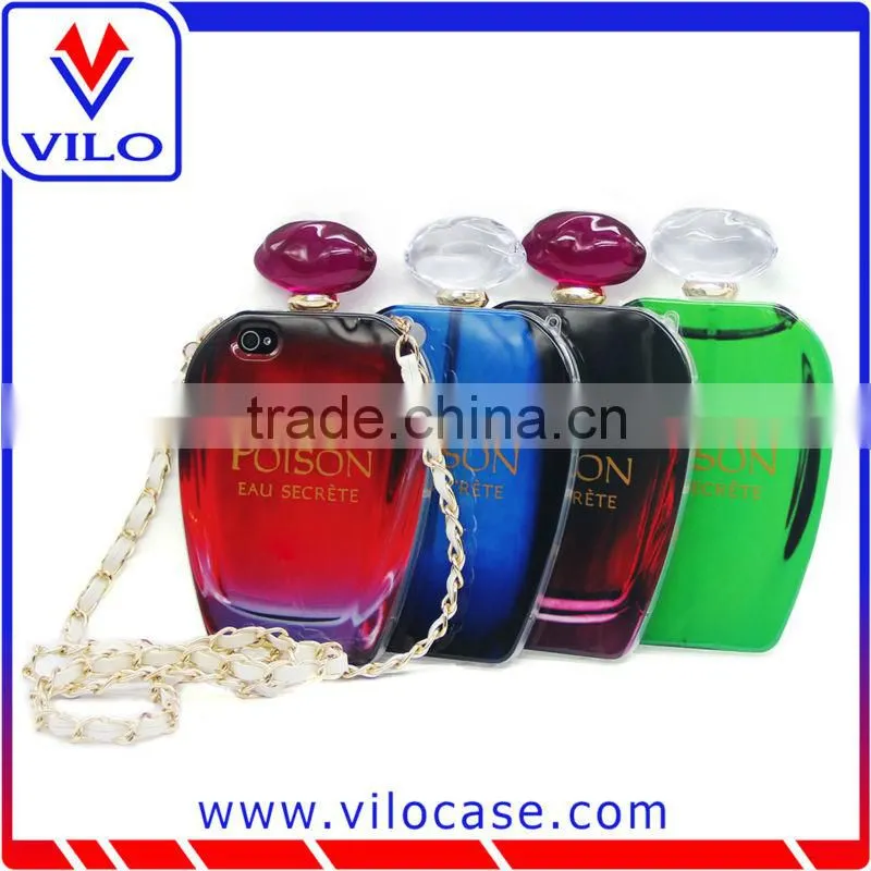 2014 fashion design soft TPU perfume bottle case for Iphone
