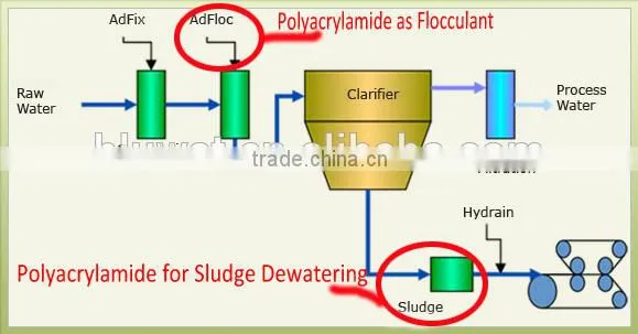 Blufloc Polyacrylamide PAM for Petroleum Adhesive