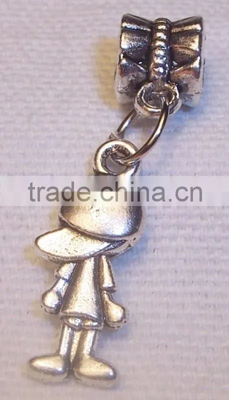 925 Sterling Silver Pretty Boy Dangle Charms Beads Fit European Bracelets