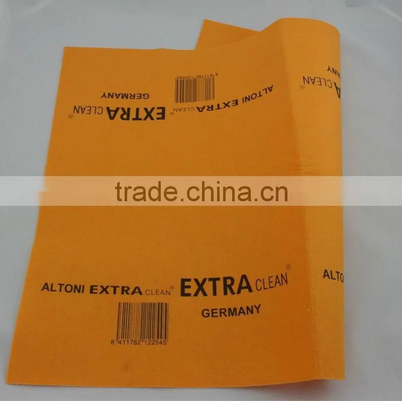 Germany extra clean logo printed orange super absorbent floor wipers
