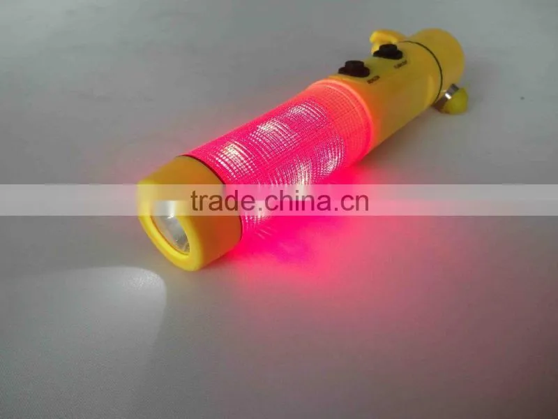 Onlystar GS-4000 5 in 1 multifunction emergency safety belt cutter with 9+1 led car flashlight