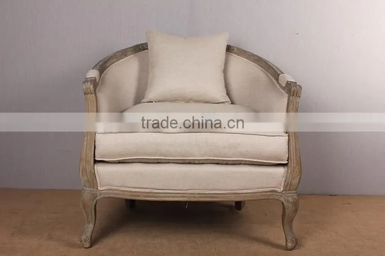Rural Wooden Big Size Sofa Armchair