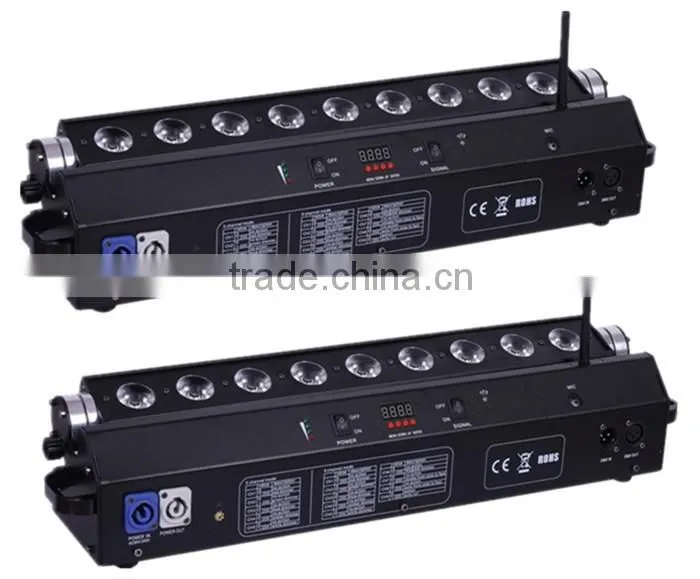Wireless DMX512 led bar 9*15w RGBWA 5in1 Led Bar