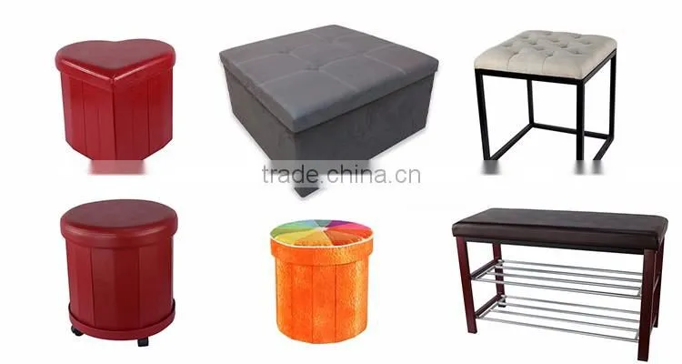 Contemporary Black Folding Storage Bench