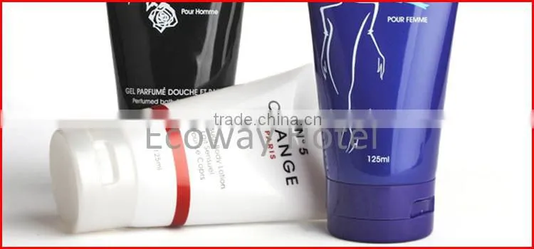 Solid color cosmetic tube with custom logo print