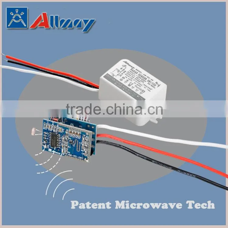 High sensitive microwave motion sensor switch 35W indoor motion sensor with LED light switch