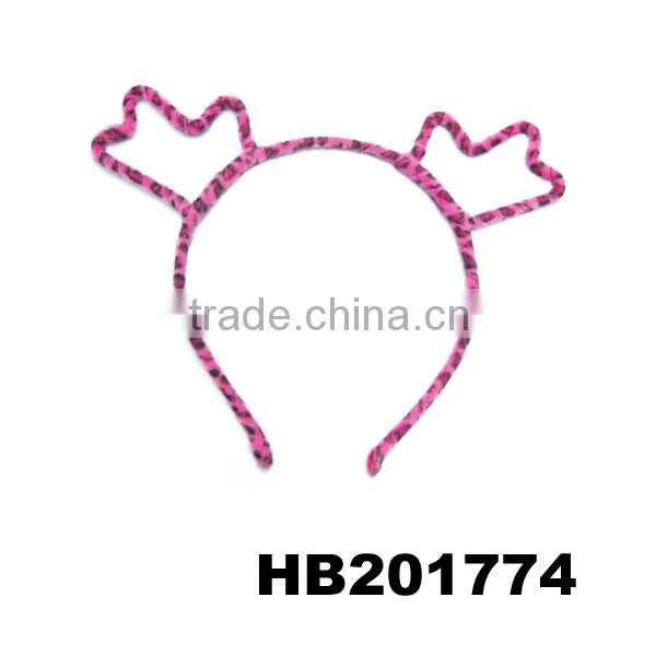 black animal reindeer antler metal headband for kids