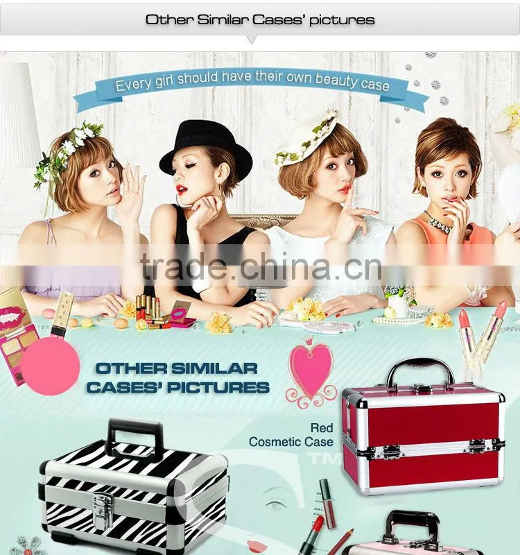 Cute Aluminum Beuty Case with Trays