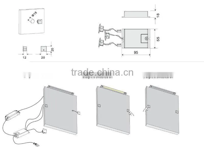 LED Touch Sensor Switch for Kitchen,Furniture,Mirror