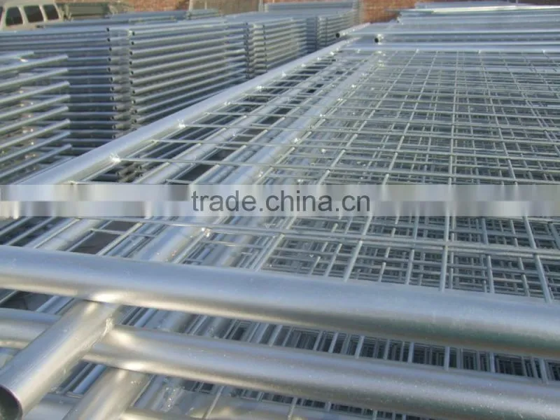 Cheap galvanized temporary fencing, concrete filled block temporary fence base