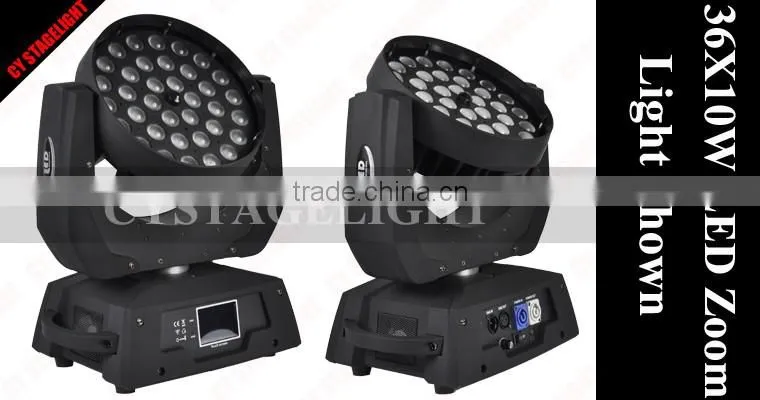 36x10w LED Zoom Moving Head Light RGBW 4 IN 1 Wash light