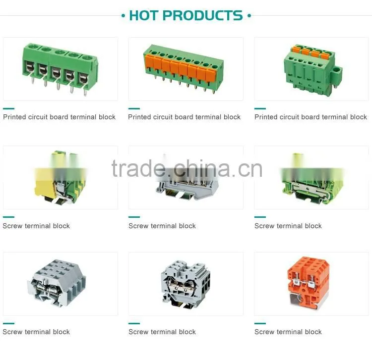 UTL Factory For Sale 2 To 24 Pins PBT Ul94V0 Types Of Electric Pcb Screw Terminal Block Connector Pitch 7.62mm