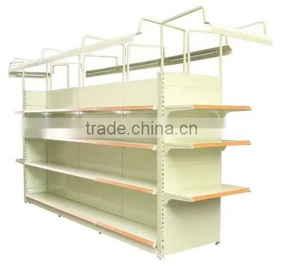 Gondola advertising display supermarket shelf
