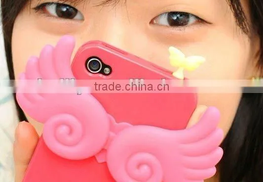 Silicone Dustproof 3D Angel Wings Headphone dust plug