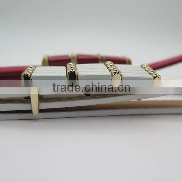 Lady's fashion belt with alloy buckle for dress