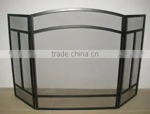 black powder coating 5 folding fireplace gate