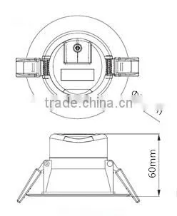 2016 Hot Selling!! 13W dimmable LED Downlight SAA IC-F