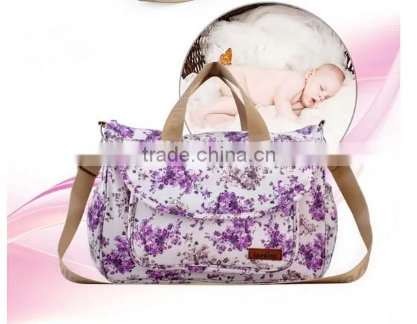 2016 Baby diaper Nappy Backpack Changing Bag Mummy Canvas Lining Tote Handbag Shoulder bags