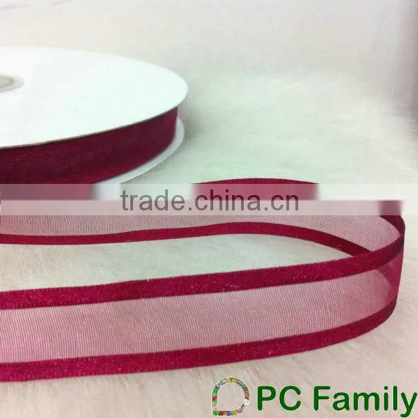 Red Satin Edge Organza Ribbon