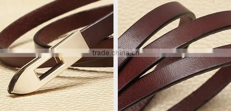 2016 newest slim leather belt for women