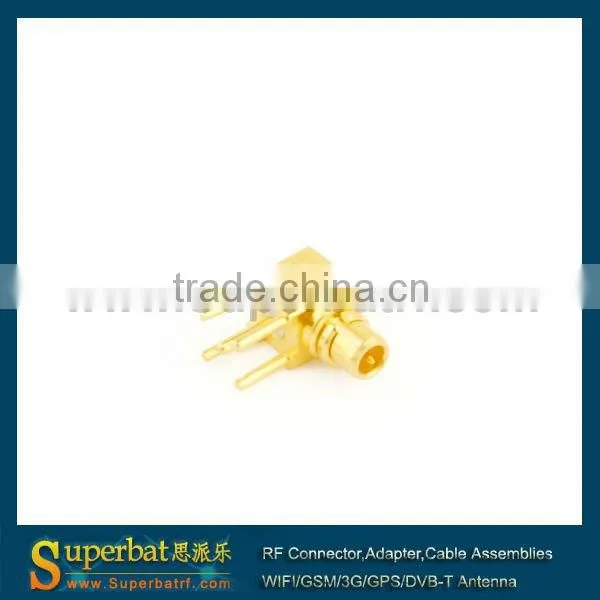 MMCX thru hole Plug Right Angle PCB Mount with solder post sma r/a mmcx cable