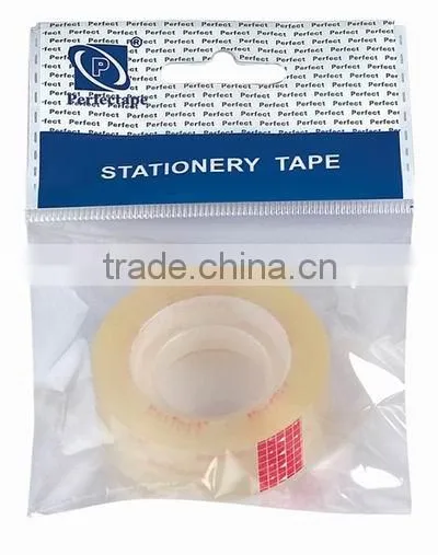 Transparent/clear Stationery tape with good adhesion for office/school