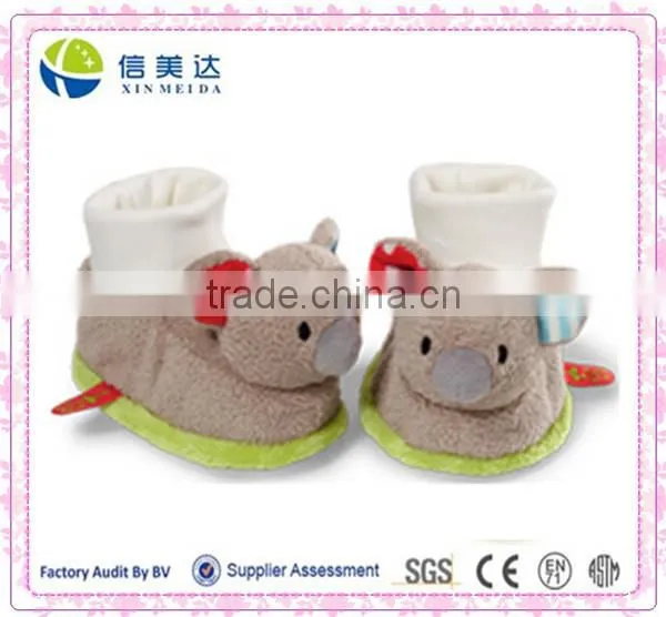 Winter warm Popular Infants born gift lovely Koala plush slippers baby shoes