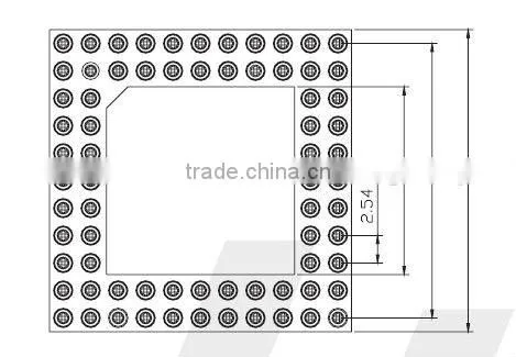 Pitch 2.54mm Pin grd arry Socket& Adapter