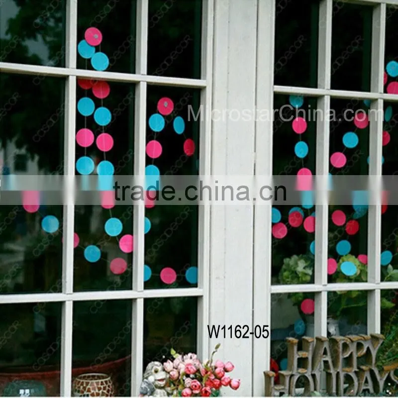 4m Paper Garland Round Banner Bunting Wedding Birthday Classroom Party Pon Decoration