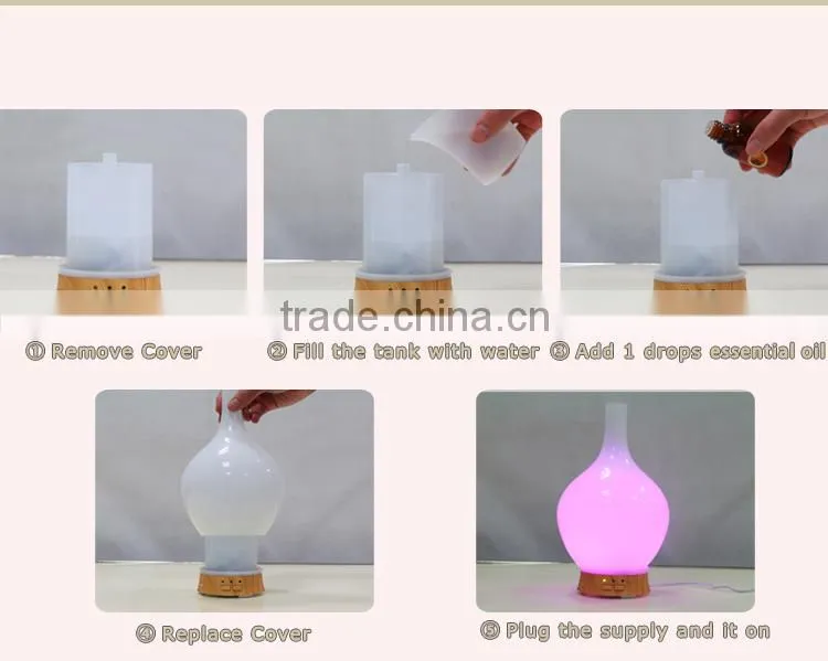 porcelain aroma diffuser/aromatic diffuser with 7color lamps