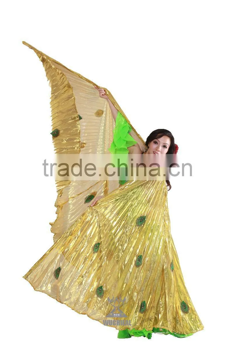 Peacock Feather Pattern Belly Dance Wings , Good- Looking Belly Dance Costume Wings