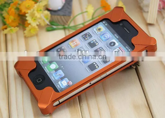 high quality novelty Durable Aluminium Metal Bumper Cover Case for iphone 4 4S