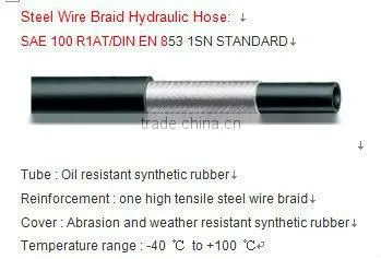 endurable quality high-pressure braided rubber hose