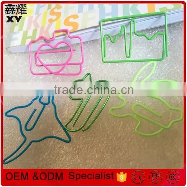 Unique fancy custom shapes metal paper clips for promotion