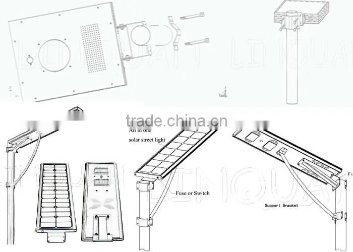 25W solar integrated led street light