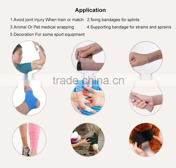 Elastic Cohesive Bandage For Wound Dressing Care