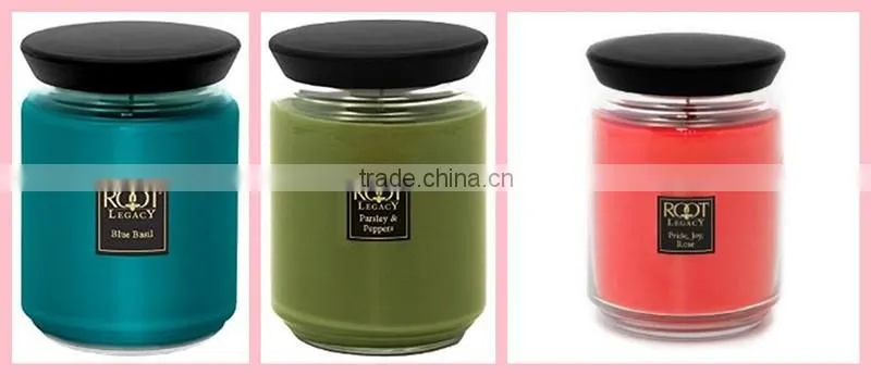 Fashion Design Pillar Soy Wax Candle With Lid